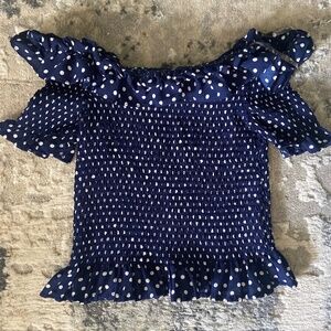 Polka Dot navy crop top